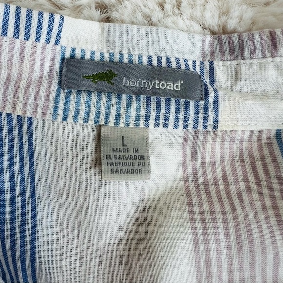 Horny Toad Womens Airbrushed Stripped Button Down shirt - Picture 5 of 8